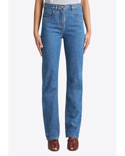 Etro Blue Basic Wide-Leg Jeans