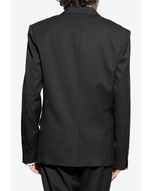 Balmain Black Wool Single-Breasted Blazer for men