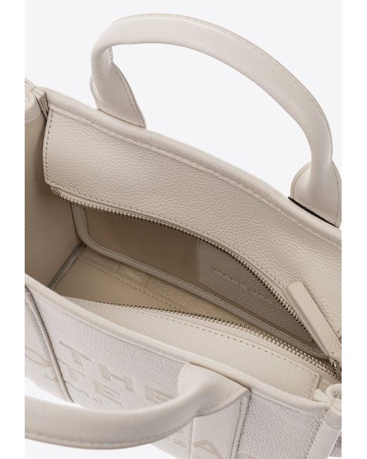 Marc Jacobs White The Small Logo Tote Bag