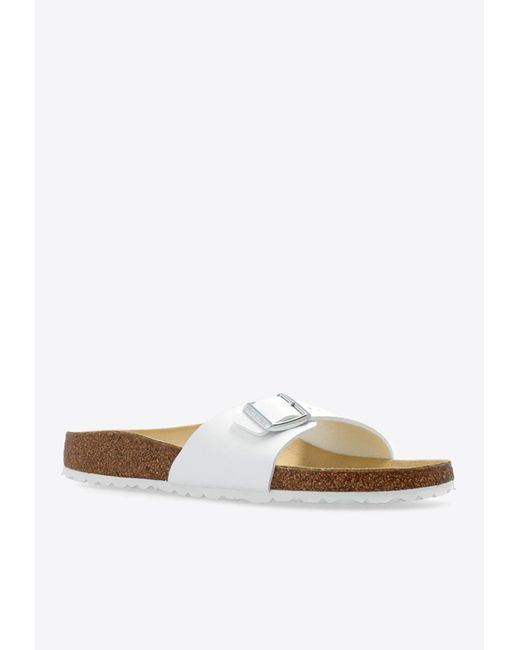 Birkenstock Madrid Leather Slides in White Lyst