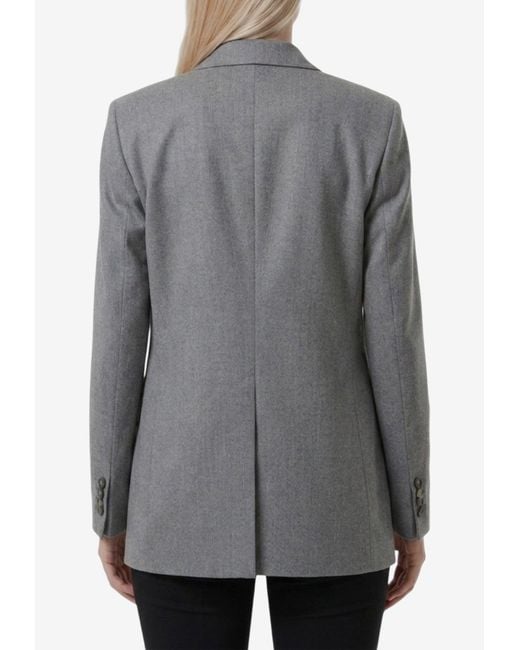 Tagliatore Gray Jasmine Double-Breasted Buttoned Jacket