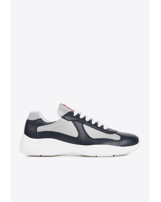 Prada Low-top Leather Sneakers in White for Men | Lyst