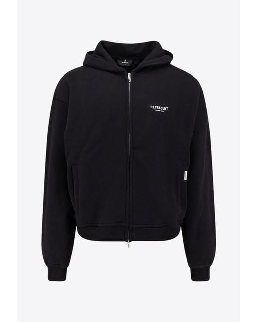 Represent Blue Owners Club Zip-Up Hooded Sweatshirt for men