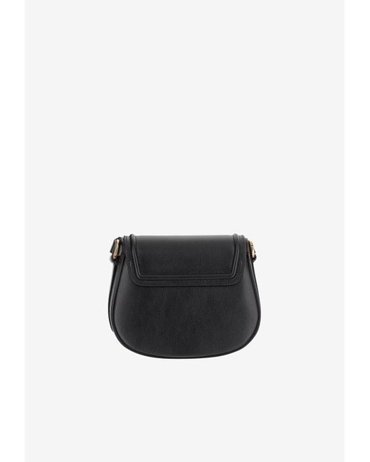 Chloé Black Horse Medal Leather Saddle Bag