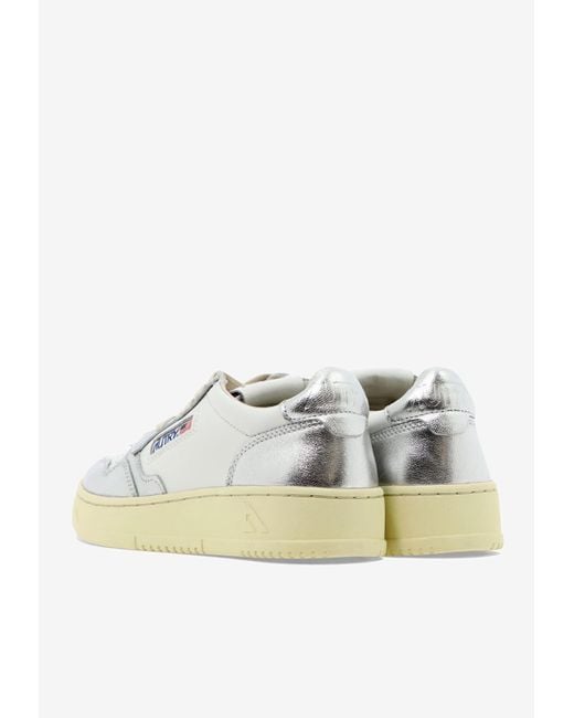 Autry White Medalist Low-Top Sneakers