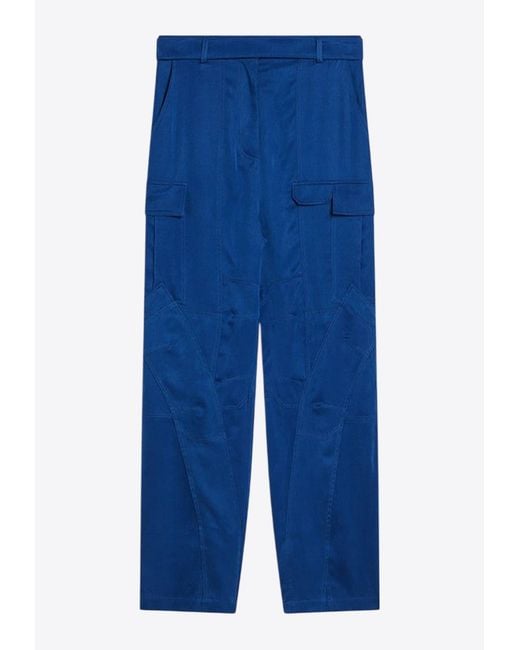 Ferragamo Blue Electric Cargo Trousers