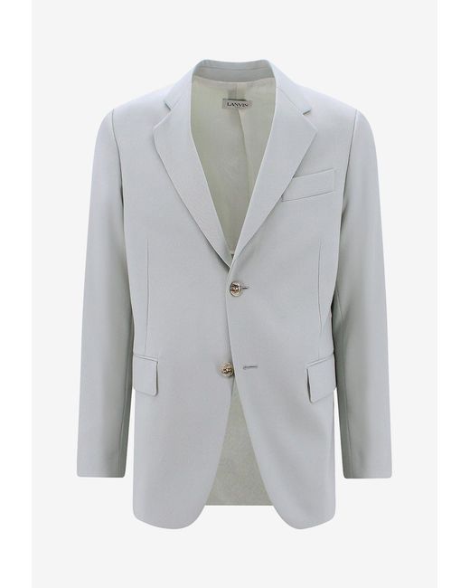Lanvin Gray Wool Single-Breasted Blazer for men