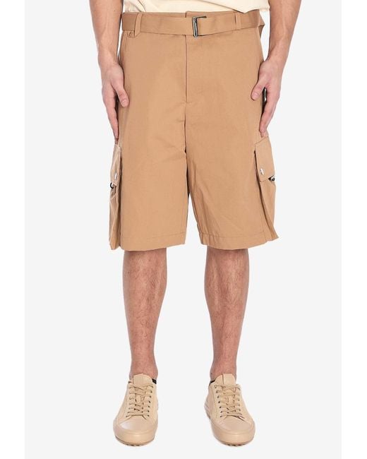 Jacquemus Natural Le Cargo Bermuda Shorts for men