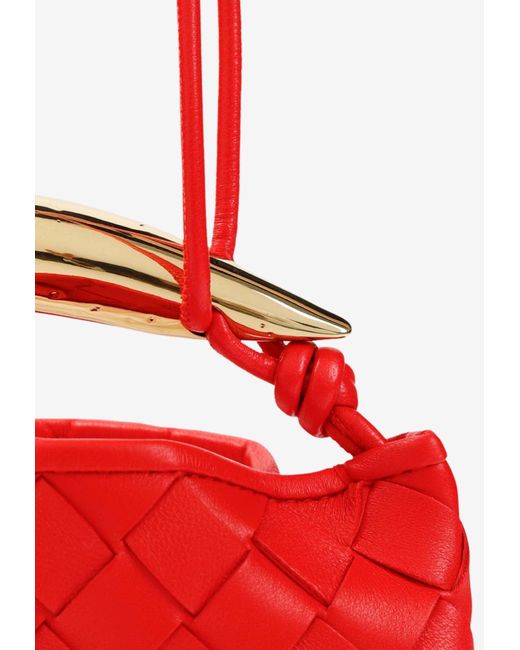 Bottega Veneta Red Mini Sardine Top Handle Bag