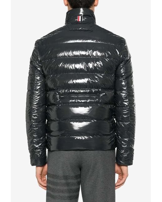 Thom Browne Gray Reversible Zip-Up Puffer Jacket for men