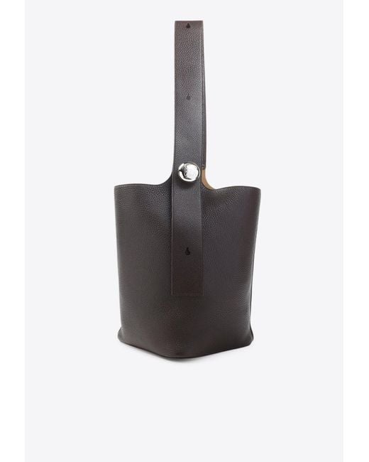 Loewe White Large Pebble Bucket Bag