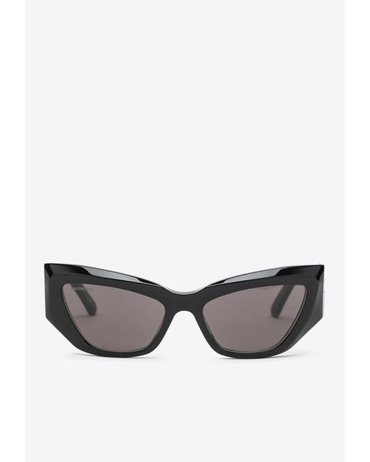 Balenciaga Gray Bb Logo Butterfly Sunglasses