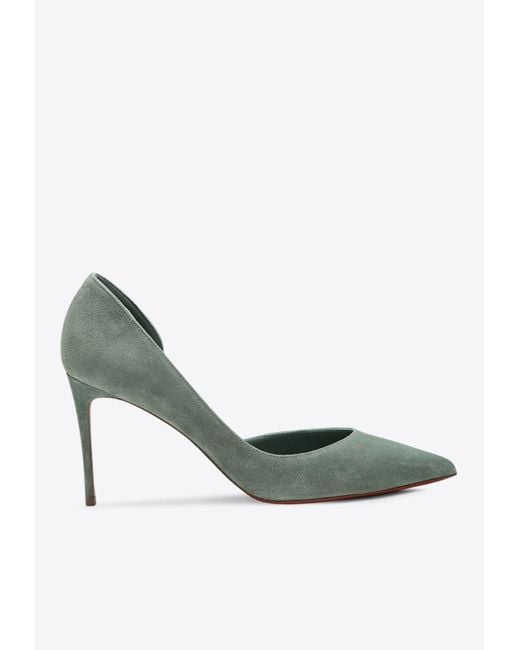 Christian Louboutin Green Manuka Coloured Suede Kate Pumps