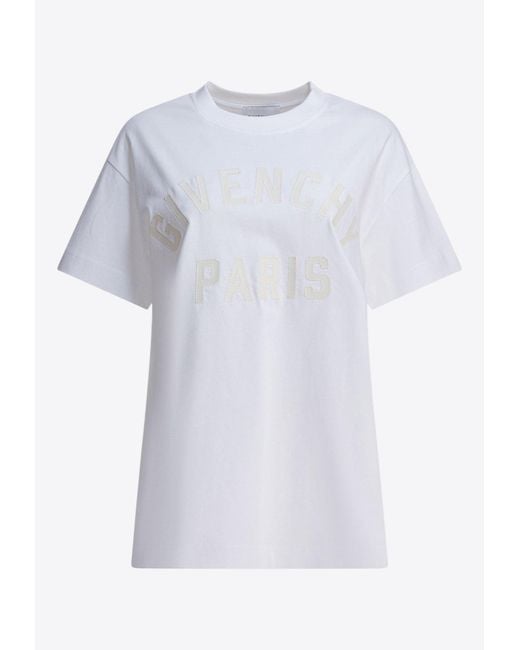 Givenchy White Logo Patch T-Shirt