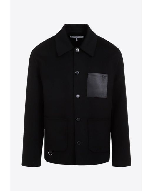 Loewe Black Anagram Workwear Jacket for men