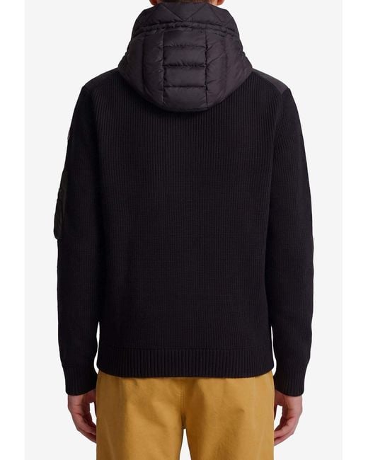 Moncler Blue Padded Wool Jacket for men