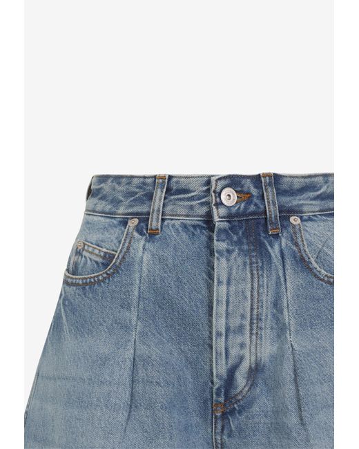 Jacquemus Blue Ovalo Wide-Leg Jeans