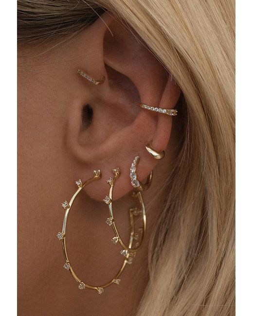 Adornmonde Metallic Emerson Hoop Earrings