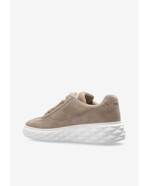 Jimmy Choo Brown Diamond Maxi Low-Top Sneakers for men