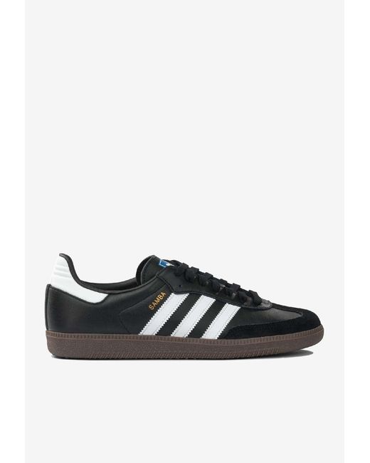 adidas Originals Samba Og Leather Sneakers in Black for Men | Lyst