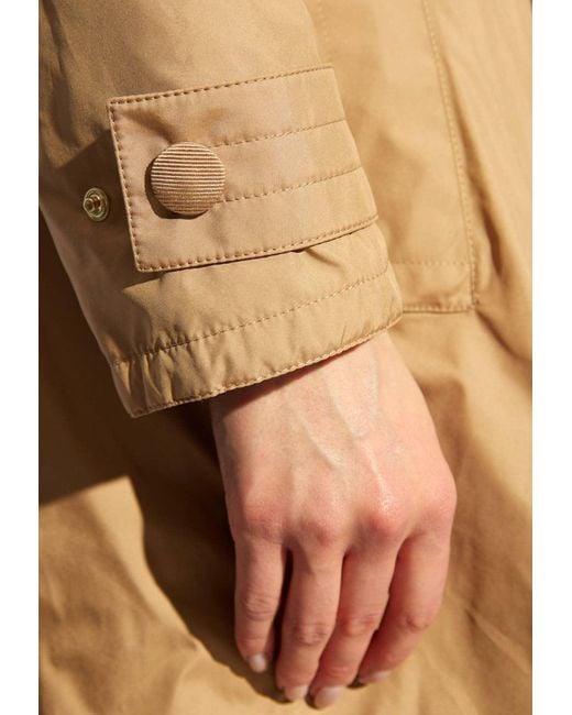 Moncler Natural Barbetane Double-Breasted Trench Coat