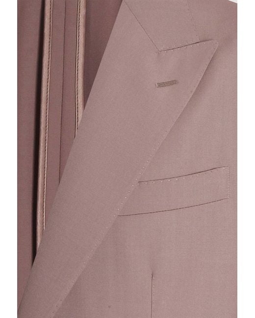 Dolce & Gabbana Pink Single-Breasted Wool Jacket for men