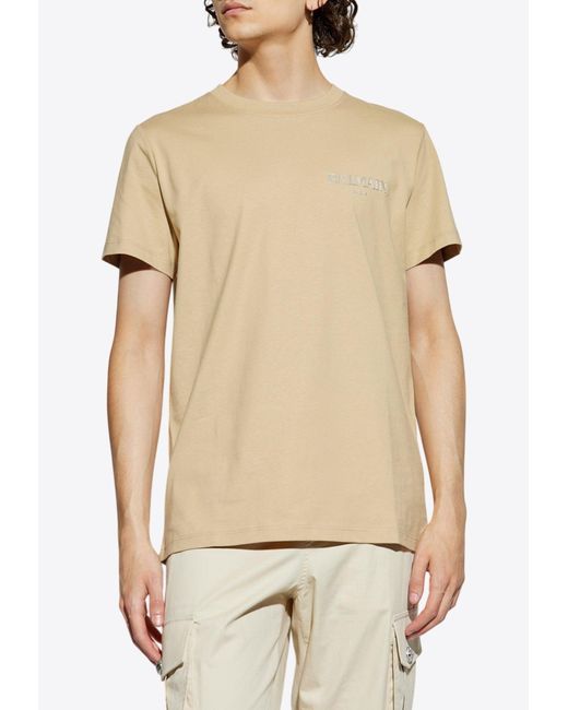 Balmain Natural Logo Print T-Shirt for men