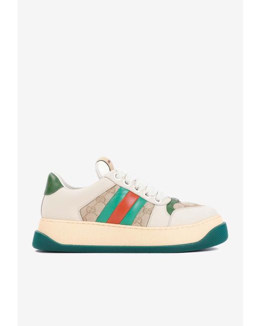 Gucci Multicolor Screener Low-top Sneakers In Leather for men