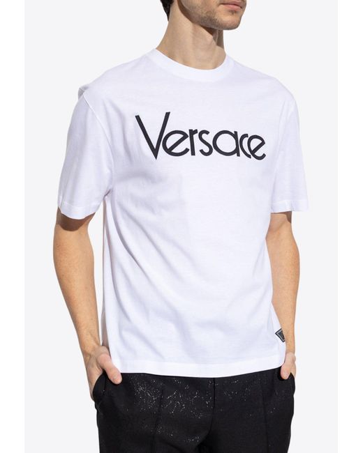 Versace White 1978 Logo Print T-Shirt for men