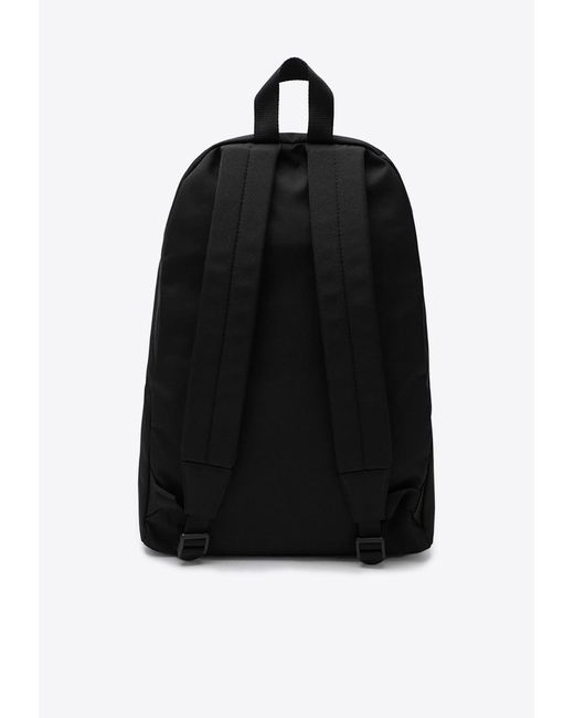 Balenciaga Black Explorer Embroidered Backpack for men