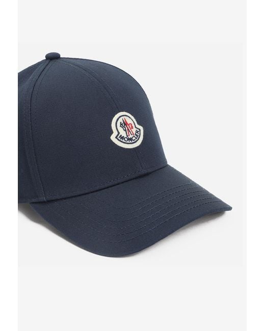 Moncler Blue Baseball Cap for men