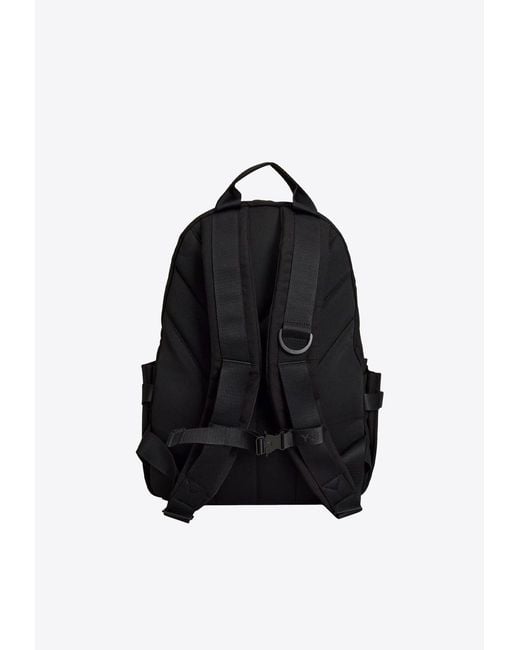 Y-3 Black Logo Nylon Backpack for men