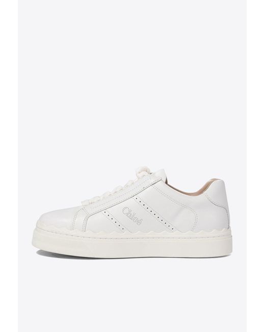 Chloé White Logo Low-Top Sneakers