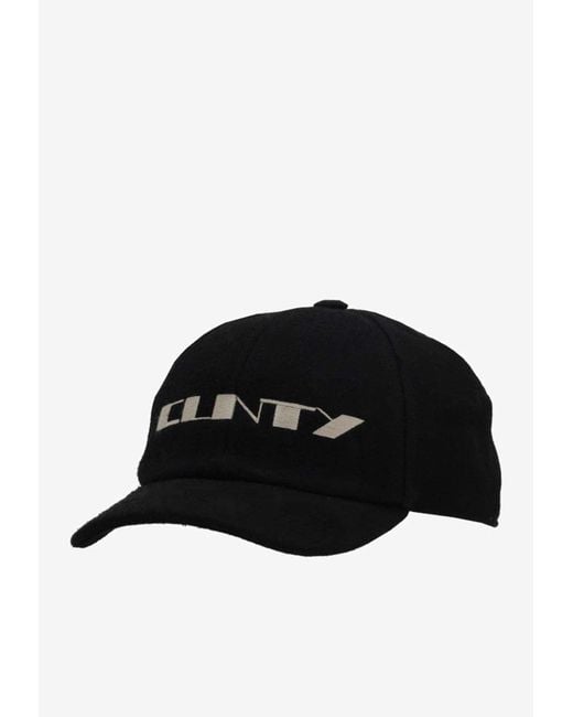 Rick Owens Black Cunty Baseball Cap for men