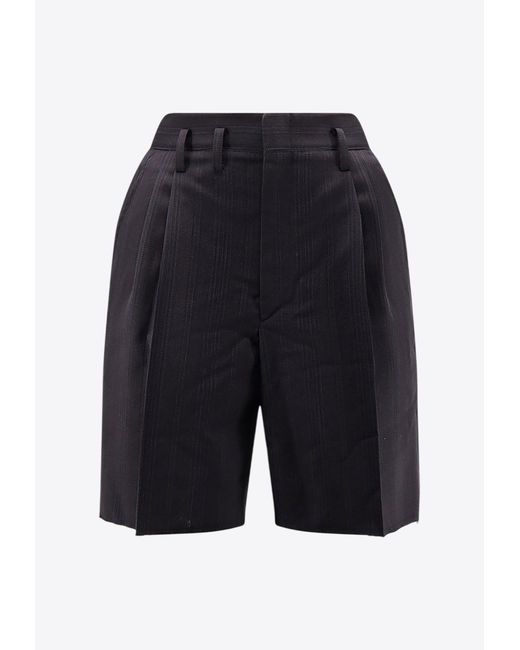 Maison Margiela Blue Buttoned Bermuda Shorts
