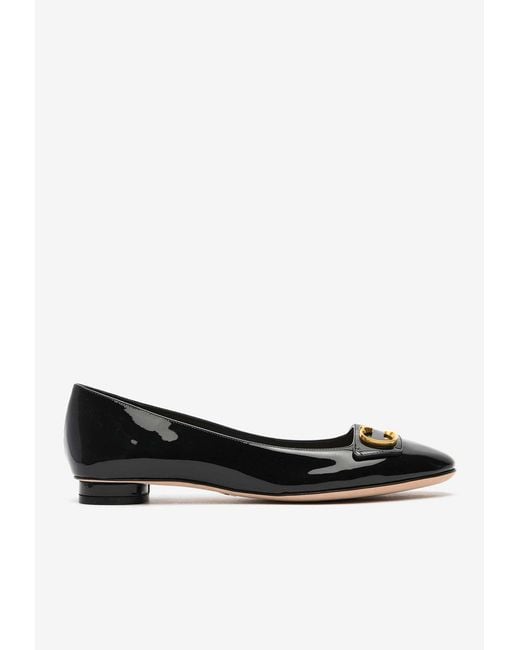Dior White Logo Ballet Flats
