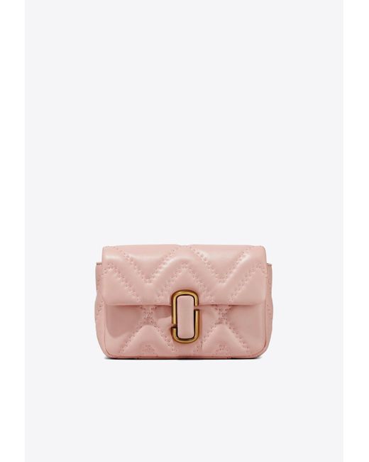 Marc Jacobs Pink The Quilted J Marc Crossbody Bag