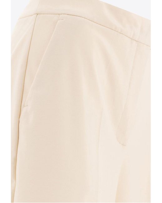 Max Mara White Elegant Trousers