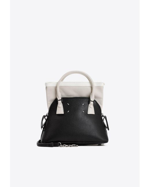 Maison Margiela Black Micro 5Ac Classique Leather Top Handle Bag