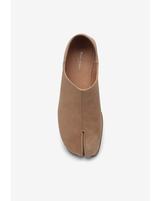 Maison Margiela Tabi Leather Loafers in Brown for Men | Lyst