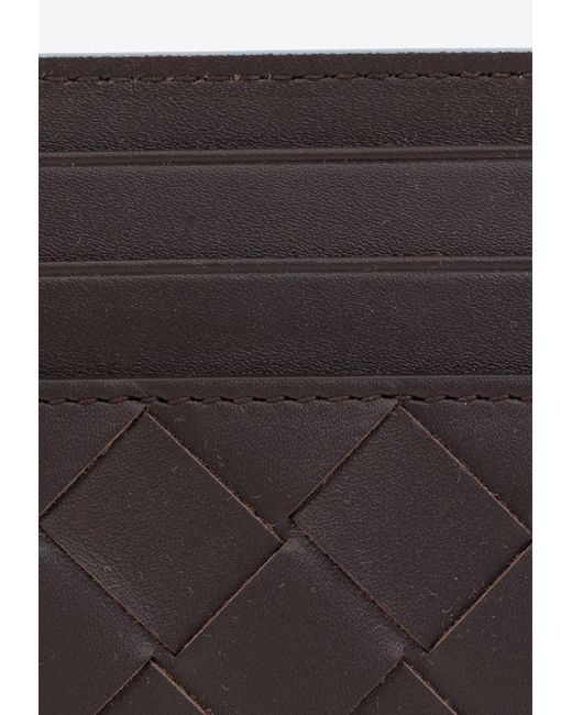 Bottega Veneta White Intrecciato Leather Cardholder for men