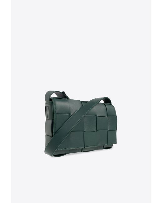 Bottega Veneta Green Cassette Intrecciato Shoulder Bag