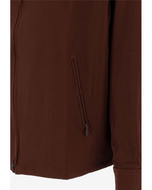 Needles Brown Sport Zipped Overshirt for men