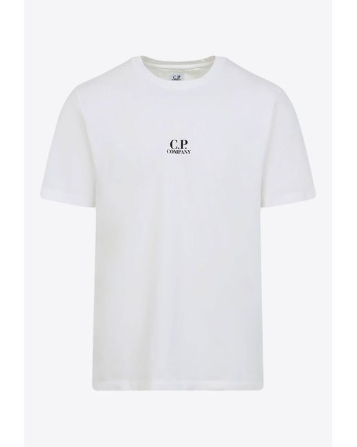 C P Company White Artwork Logo T-Shirt for men