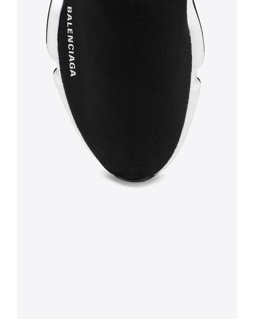 Balenciaga White Speed Recycled Knit Sneakers