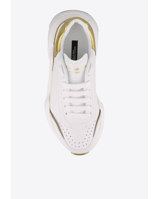 Dolce & Gabbana White Daymaster Low-Top Sneakers