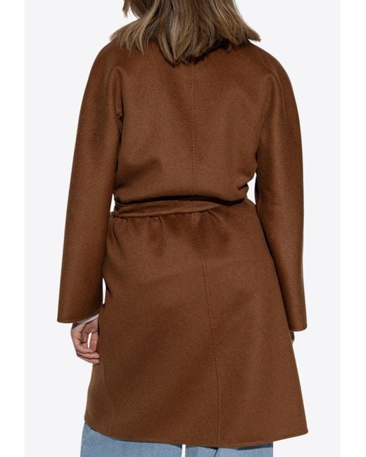 Max Mara Brown Lilia Belted Cashmere Coat