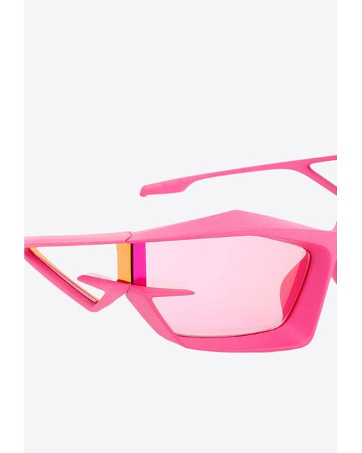 Givenchy Pink Giv Cut Geometric Sunglasses