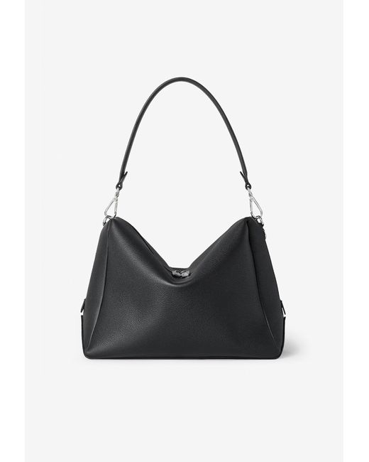 Fendi Black Large Lui Grained Leather Shoulder Bag for men