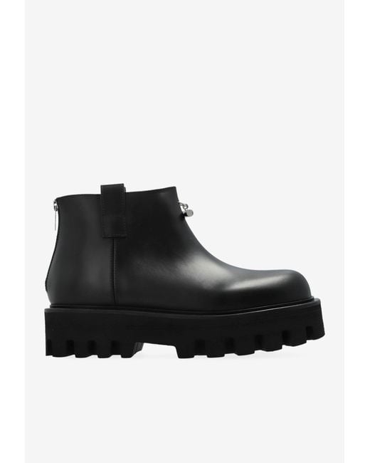 McQueen Black Platform Ankle Boots
